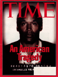            OJ Simpson's darkened mugshot